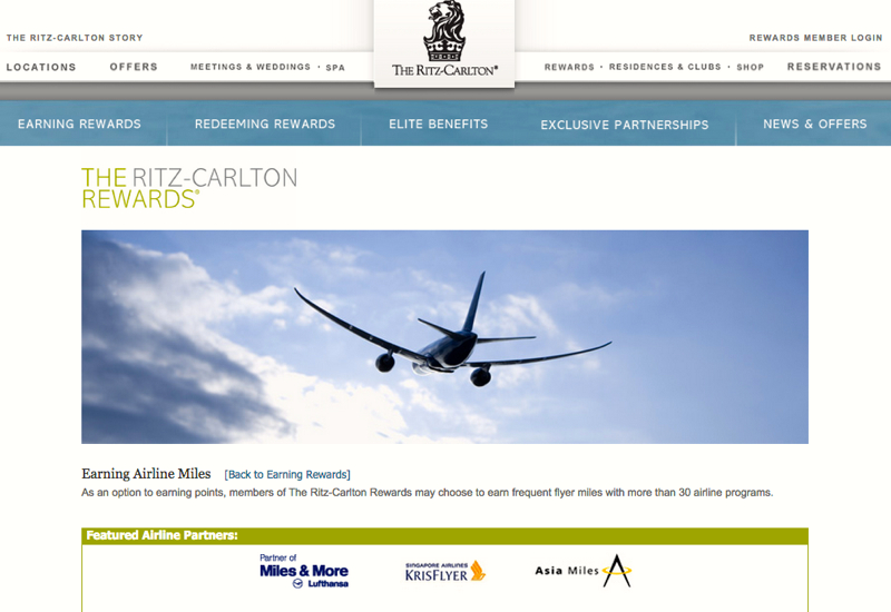 Ritz-Carlton Stays: Earn Airline Miles or Rewards Points?