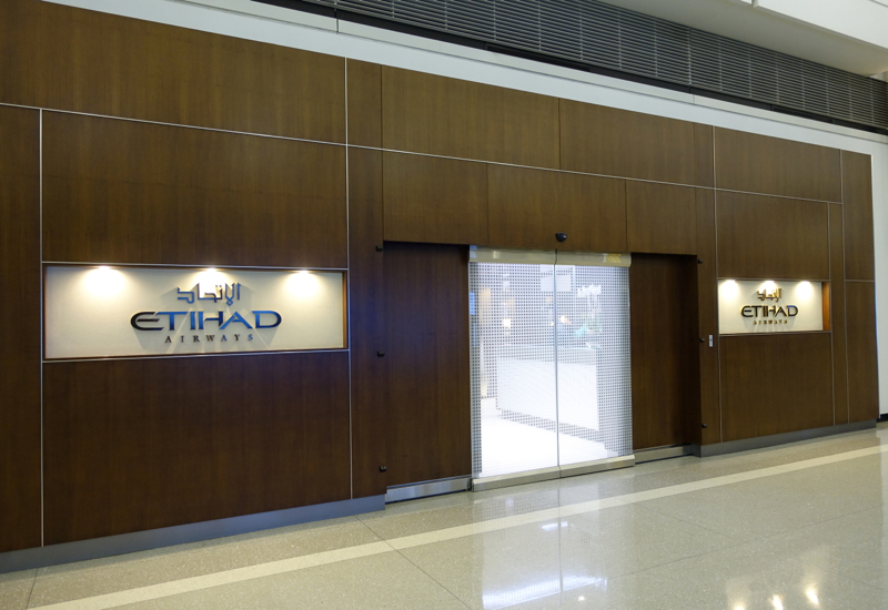 Etihad Lounge Entrance in Terminal A, Washington Dulles Airport