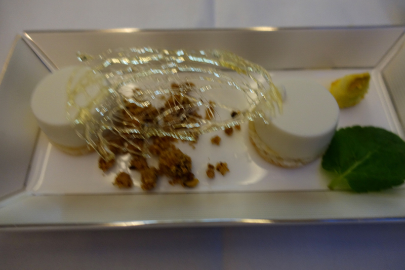 Coconut Panna Cotta, Etihad First Class Review