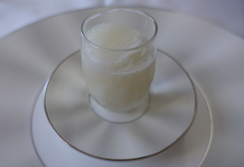 Review-Etihad First Class-Lemon Sorbet Palate Cleanser