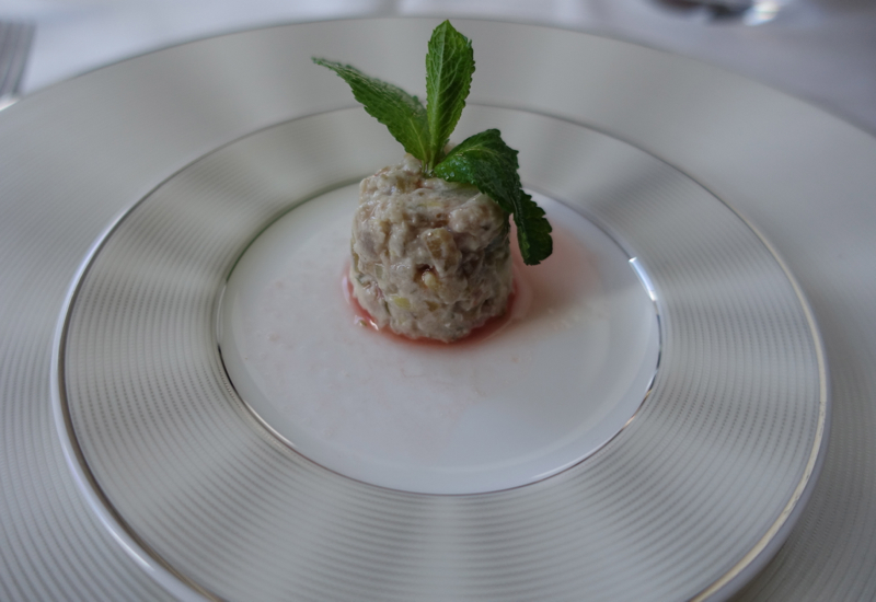 Tuna Tartare Amuse Bouche, Etihad First Class Review