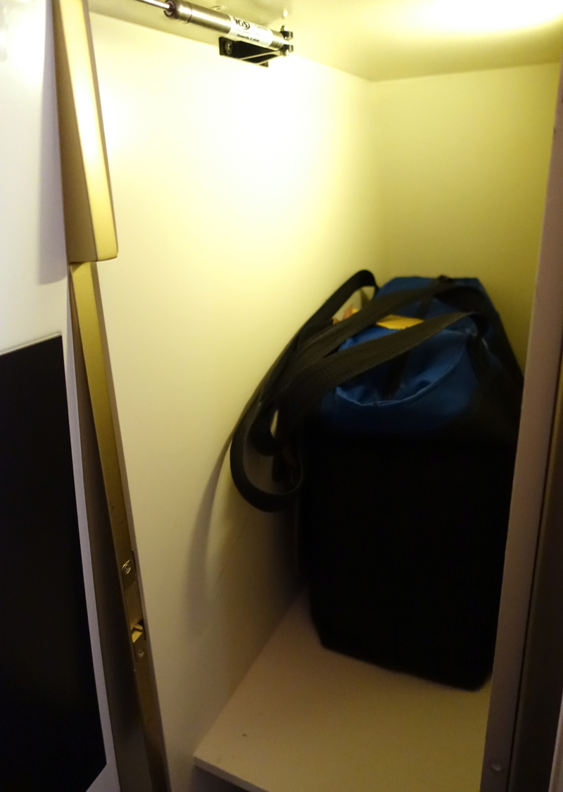 Etihad First Class Review 787-9 - Storage Closet