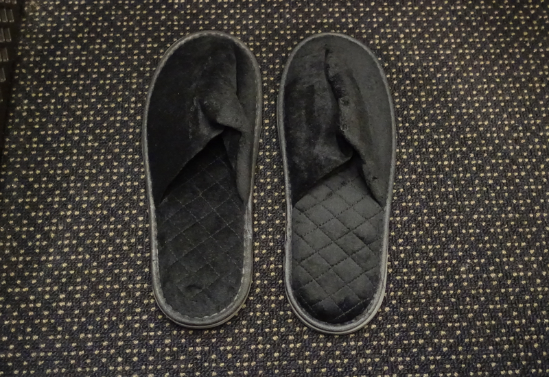 Etihad First Class Black Slippers