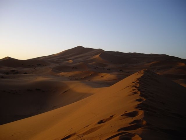 Sunrise in the desert, Morocco