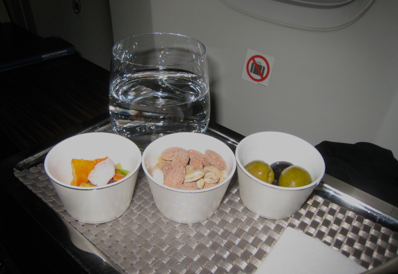 Review-Etihad First Class 777-300ER-Mixed Nuts and Snacks