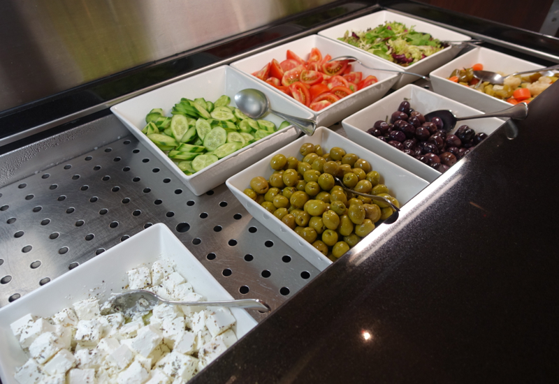 Review-Etihad Business Class Lounge Abu Dhabi-Salad Bar