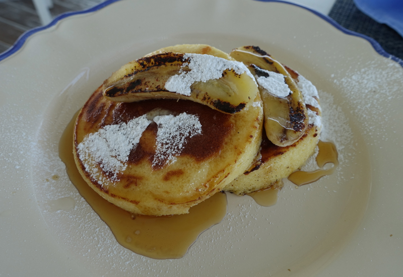 Banana Pancakes for Breakfast, Blu Restaurant, Four Seasons Landaa Giraavaru