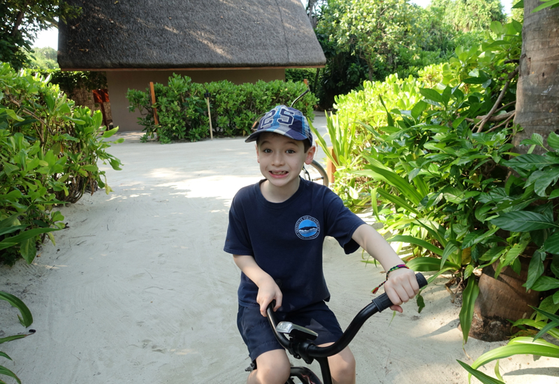 Fun Riding a Bike Around Four Seasons Landaa Giraavaru