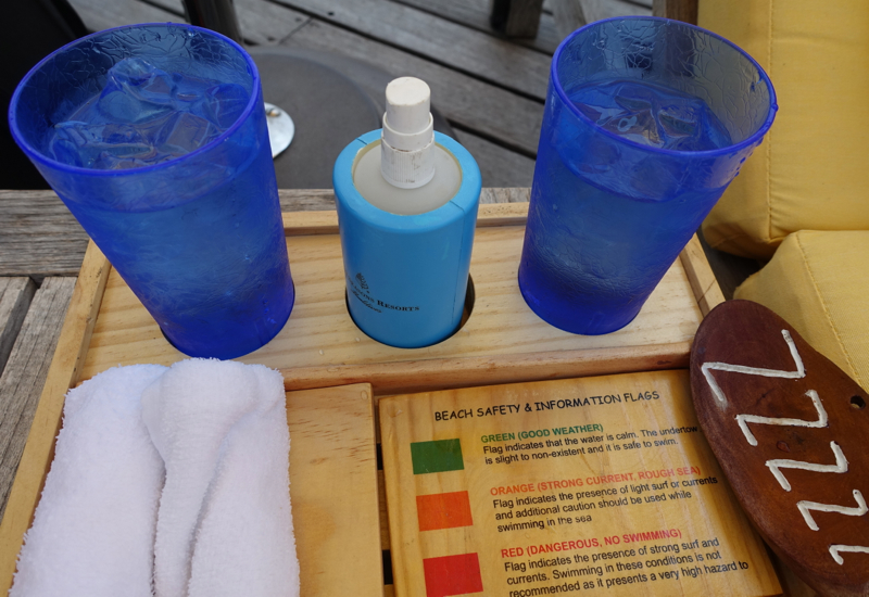 Four Seasons Kuda Huraa Poolside Service: Ice Water, Sunscreen, Refreshing Towels