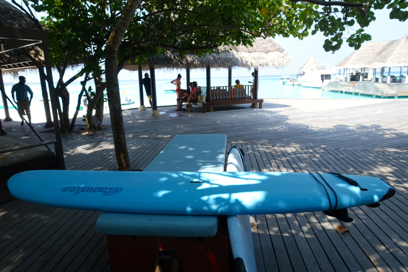 Surfboards at the Surf Shack, Four Seasons Kuda Huraa