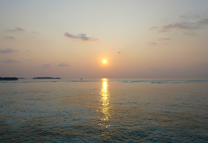 Sunset from Sunset Water Bungalow, Four Seasons Maldives at Kuda Huraa