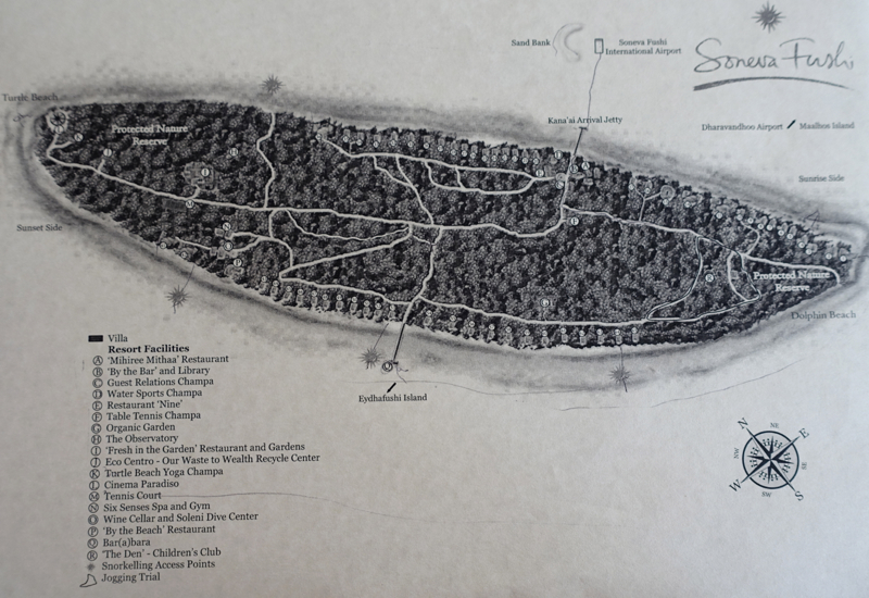 Soneva Fushi Resort Map