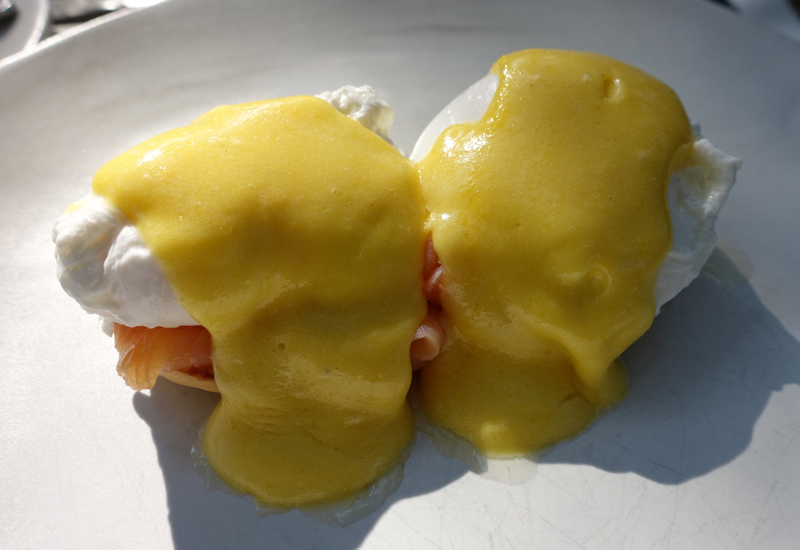 Eggs Benedict with Smoked Salmon, Soneva Fushi Breakfast