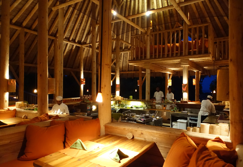 Open Kitchen and Seating, Fresh in the Garden, Soneva Fushi