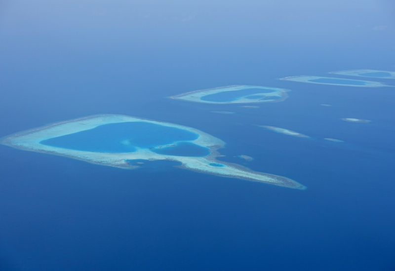 Atolls in the Maldives, View from Trans Maldivian Seaplane