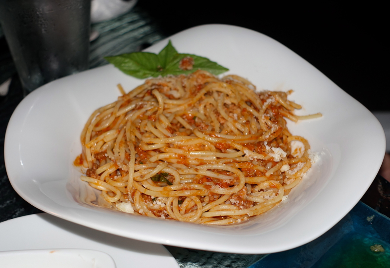 Spaghetti from Kids' Menu, Vilu Restaurant, Conrad Maldives