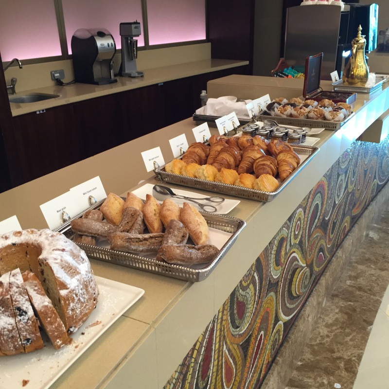 Emirates First Class Lounge Dubai Review-Breakfast Pastries