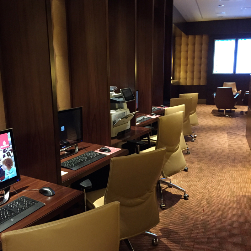 Business Center Computers, Emirates First Class Lounge, Dubai