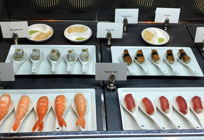 Sushi, Emirates First Class Lounge Review, Dubai