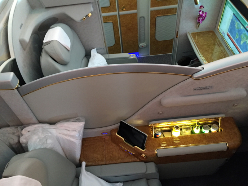 Emirates A380 First Class Review-Seats 2E and 2F