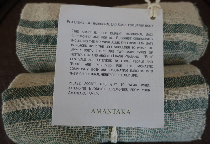 Traditional Lao Scarf Welcome Gift, Amantaka