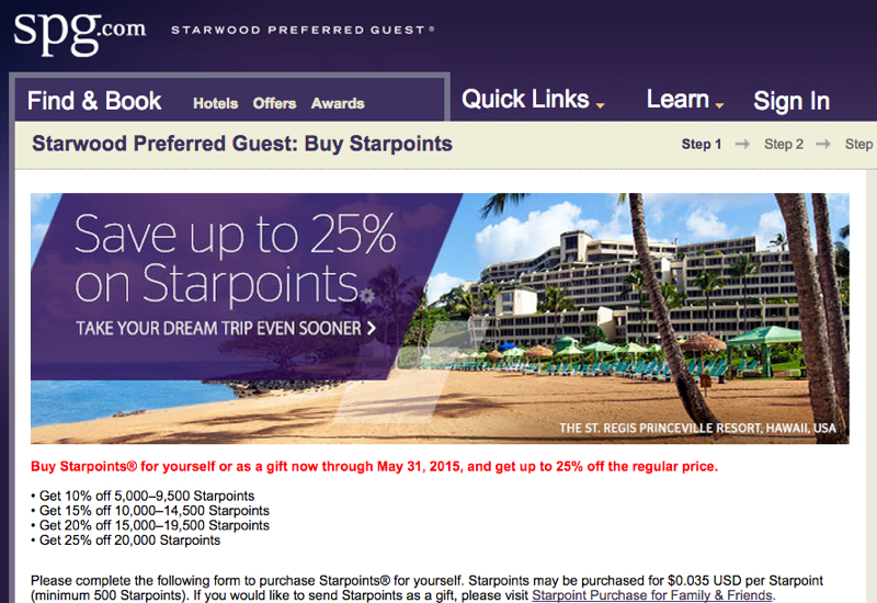 Buy Starpoints with a 25% Discount: Worth It?