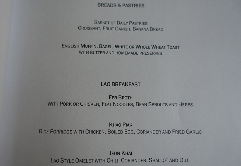 Amantaka Breakfast Menu-Lao