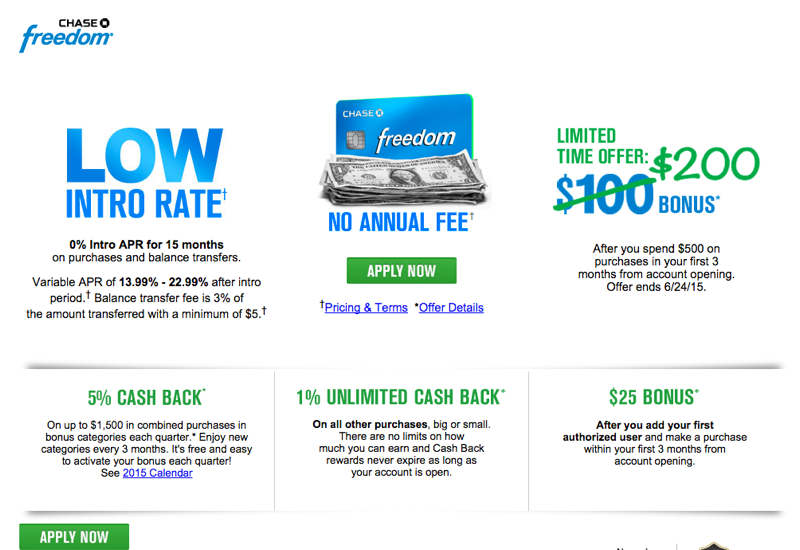 Chase Freedom 20K Bonus Offer and Last Month for 5X on All Dining