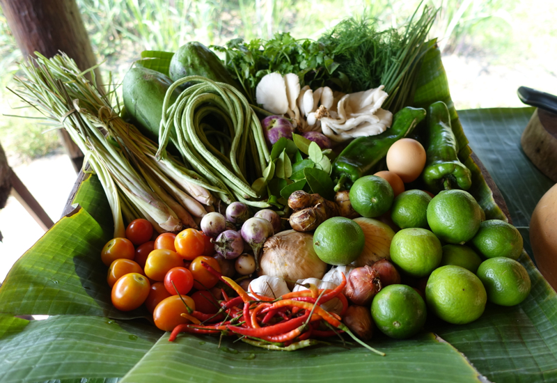 Amantaka Cooking Class in Luang Prabang-Herbs and Vegetables