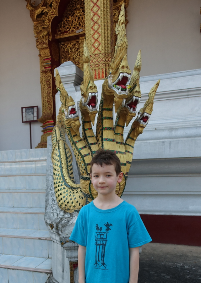 5 Nagas at Wat Nong Sikhounmuang, Luang Prabang