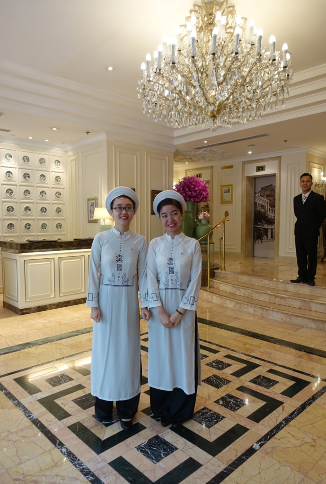 Sofitel Legend Metropole Hanoi Review - Staff in Lobby