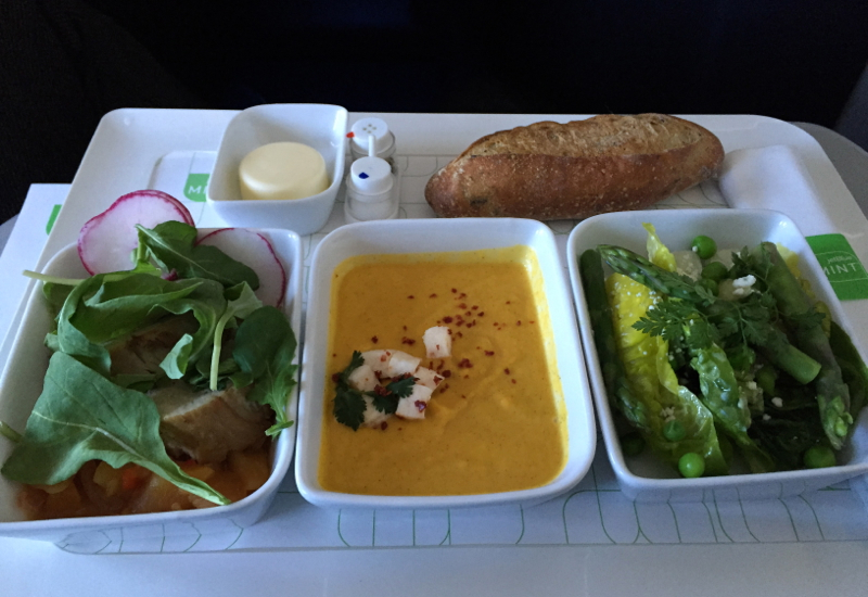 JetBlue Mint Review: Lunch on SFO-NYC Flight