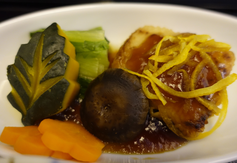 Grilled Snapper with Yuzu, JAL Business Class 767-300ER Review