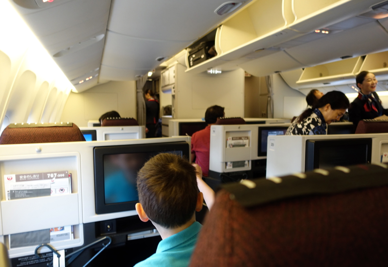 Review-Japan Airlines 767-300ER Business Class Cabin