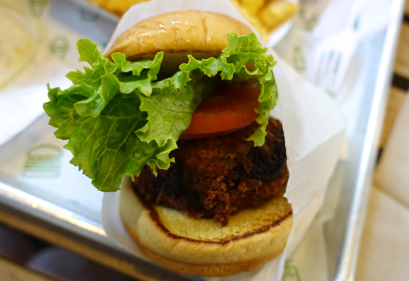 Shake Shack NYC Review- 'Shroom Burger with Portobello Mushroom Stuffed with Cheese