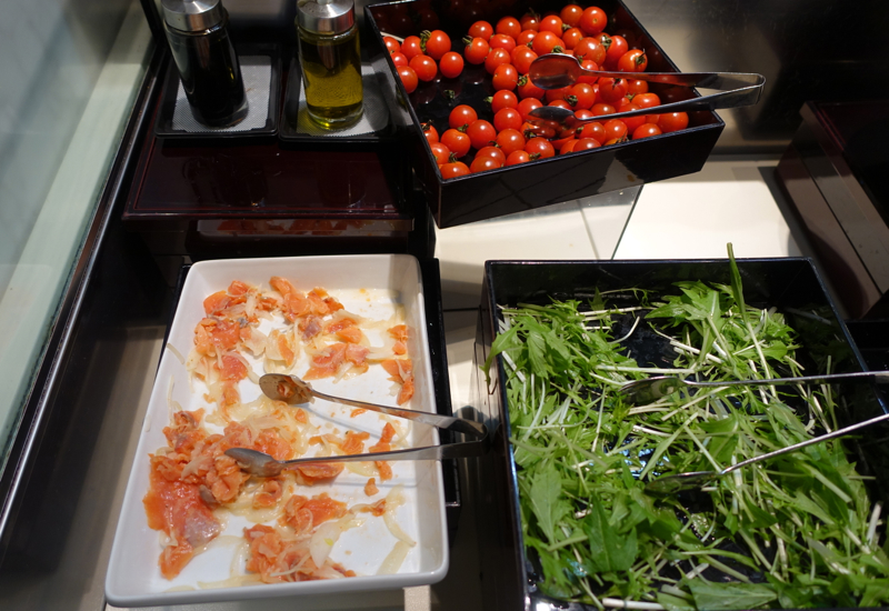 Smoked Salmon and Salad, Breakfast at Hilton Tokyo Narita Airport Hotel