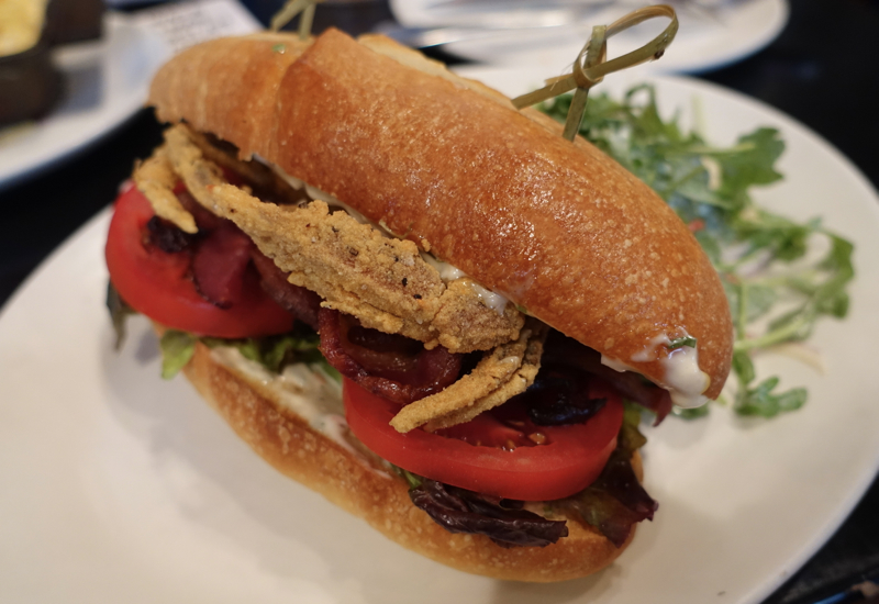 Soft Shell Crab Po' Boy with Fennel Salad, Blue Smoke NYC Review