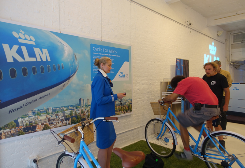 Cycle for Miles, KLM Pop Up Store, NYC