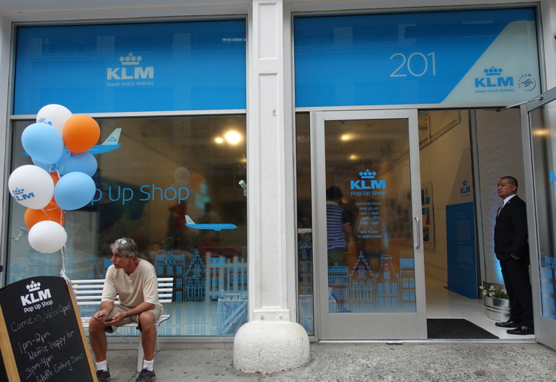 KLM Pop Up Store in NYC and KLM New Business Class Seats