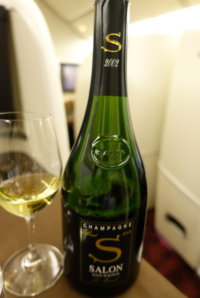 JAL First Class Review-Salon 2002 Champagne