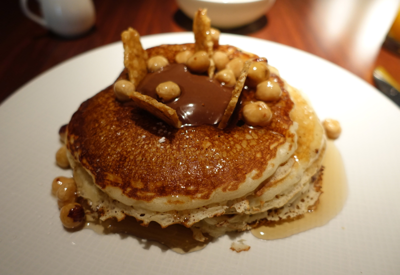 Nutella Hotcakes with Praline and Hazelnut Maple Syrup, Allium Review, Four Seasons Chicago