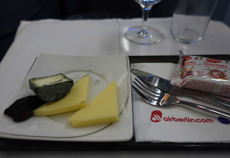 Cheese Plate, Air Berlin Business Class Review