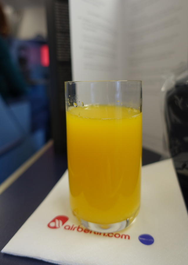 Air Berlin Business Class Review-Pre-Flight Drink