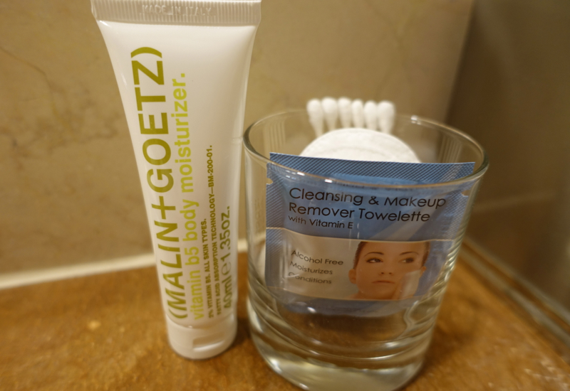 Review-Four Seasons Chicago-Makeup Remover and Malin+Goetz Moisturizer