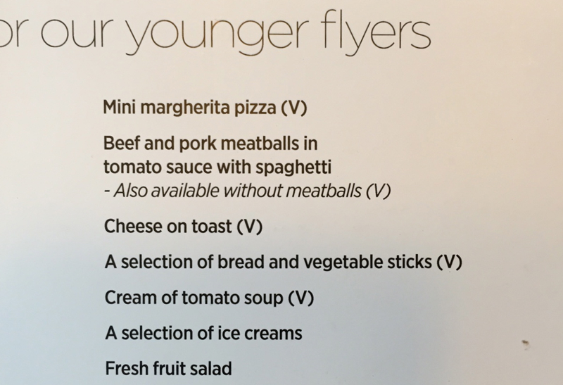 Virgin Atlantic Clubhouse NYC JFK Kids' Menu