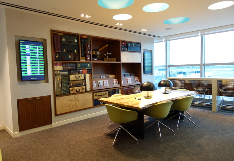 Review: AMEX Centurion Lounge New York LGA Airport-Communal Table