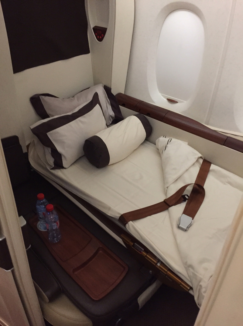 Singapore Suites A380 Review-Bed After Turndown Service