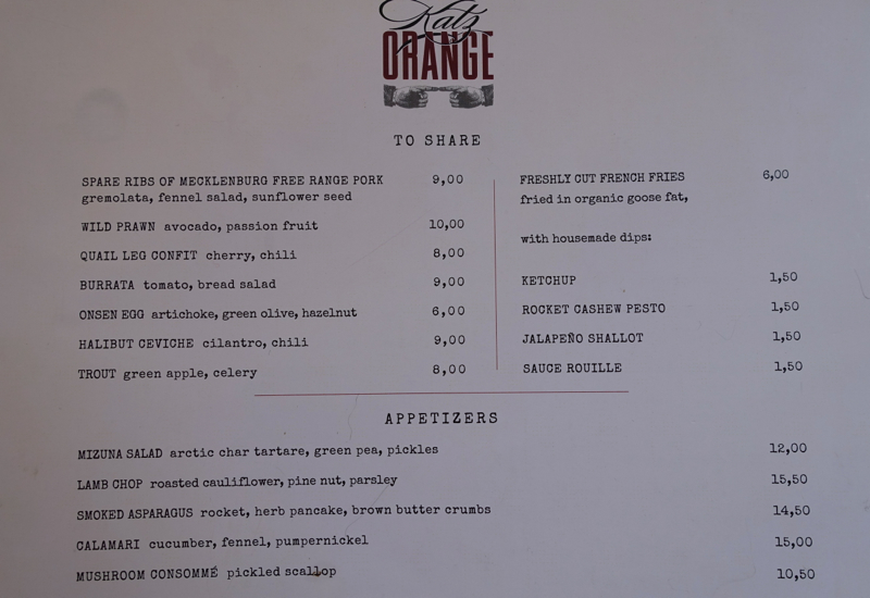 Katz Orange Berlin Menu-Appetizers