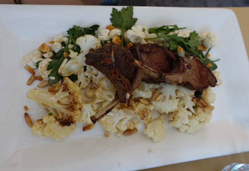 Lamb Chops and Roasted Cauliflower, Katz Orange Review