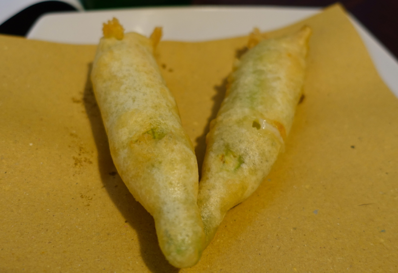 Fried Zucchini Flowers Stuffed with Mozzarella, Emma Pizzeria Rome Review